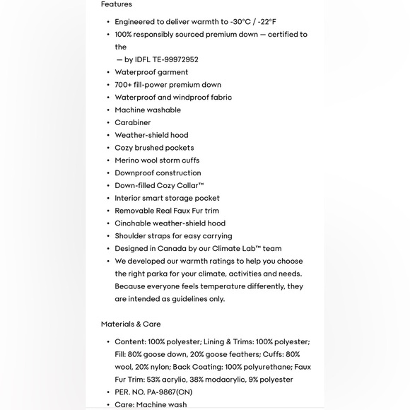 Aritzia TNA The Powder Parka™ - mid-length premium down parka - Picture 4 of 11